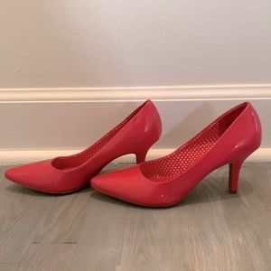 Pink Maurice’s 3 inch heels